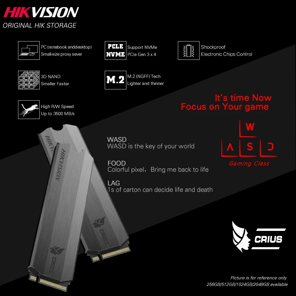 Hikvision HikStorage SSD 256 ГБ 512 ТБ 2 M.2 ngff Nvme Pcie Внутренний твердотельный диск SDD 2280 для