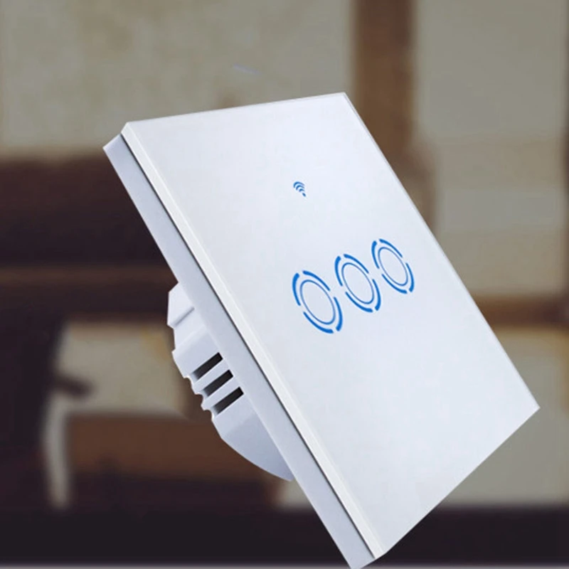 Wifi смарт-коммутатор Alexa Голосовое управление Европейский стандарт 3 способа Zero Fire приложение дистанционное управление беспроводной переключатель