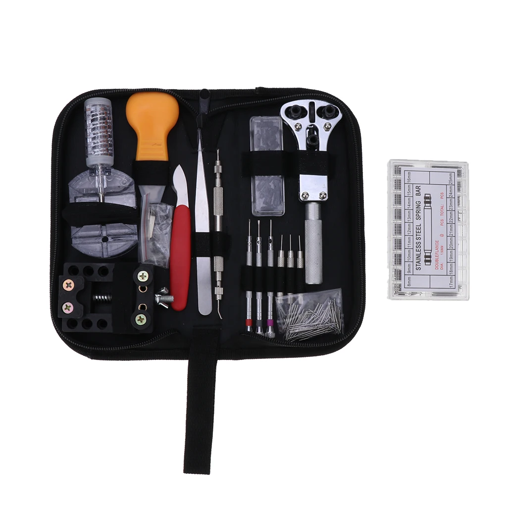 504Pcs Watch Repair Kit Professional Watch Tools Spring Bars Watch Battery Replacement Tool Kit