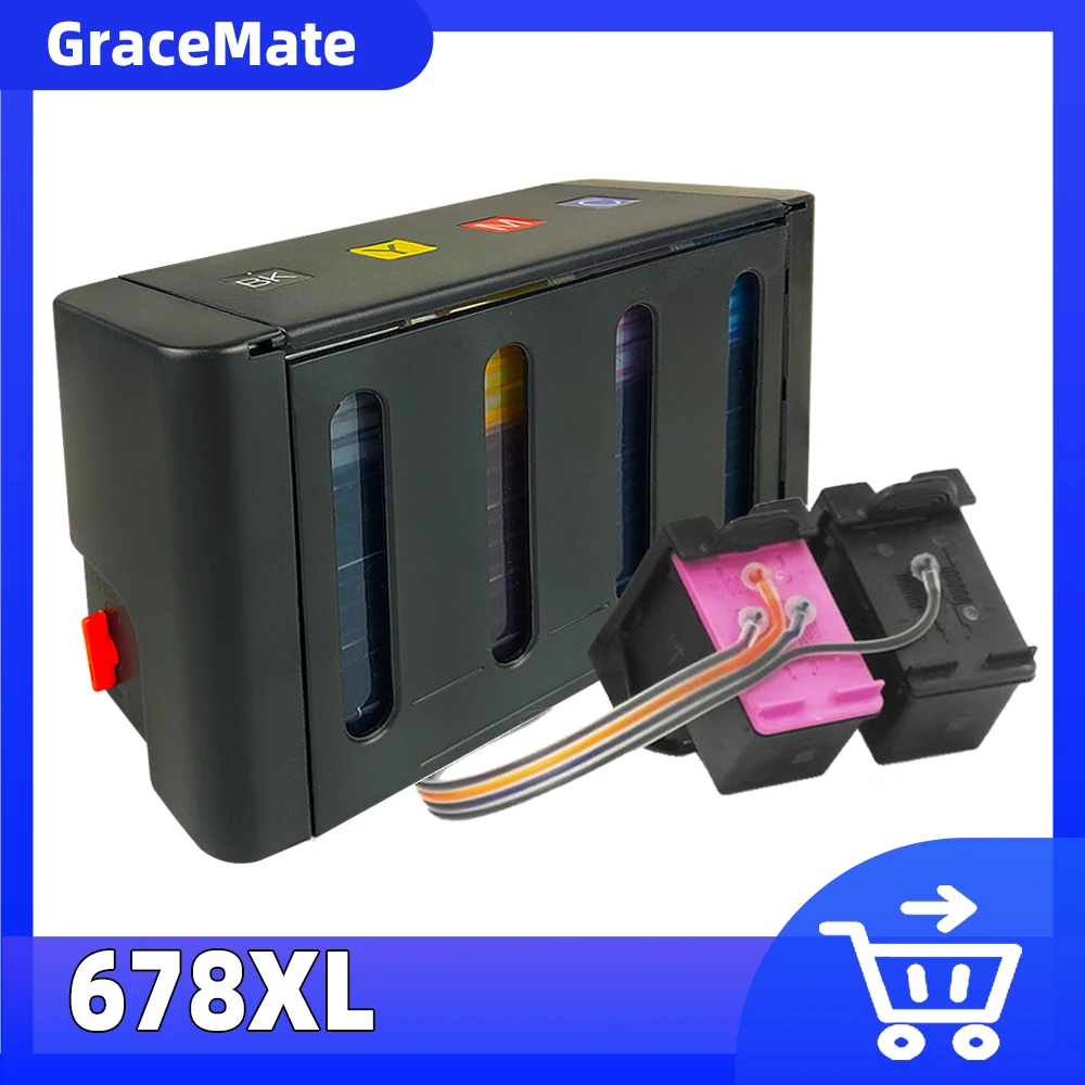 Compatible For HP 678 Continuous Ink Supply System Deskjet 1018 1518 2515 2548 2648 3515 3548 4518 Printer | - Цена: US $51.67