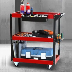 Caja de herramientas con ruedas, carro organizador con servicio rodante, herramientas de almacenamiento, armarios de taller, armario de garaje, soporte de cofre para coche