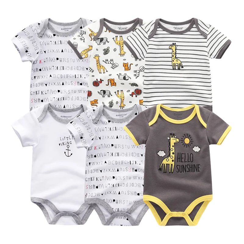 Uniesx Newborn Baby Bodysuits Clothing 6Pcs/Lots Infant Jumpsuits Cotton Children Clothes Baby Girls Boys Clothes Roupas de bebe - Цвет: 15