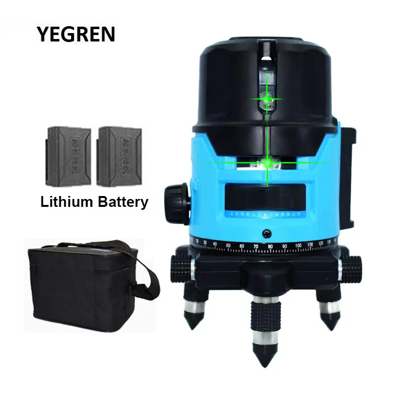 

Rechargeable Laser Level Rotate 360 degree Automatic Leveling Measurement Instrument 2/3/5 Lines Cross Line Floor Wall Tool
