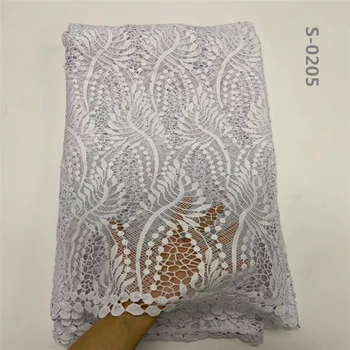 

White Nigerian Cord Lace 2020 French Guipure Lace Fabric For Wedding Party Dress Embroidered African Dry Lace Fabric