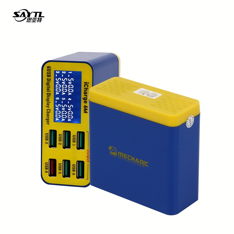 Умный зарядный USB-порт MECHANIC iCharge 6M QC 3 0 быстрая зарядка с цифровым ЖК-дисплеем