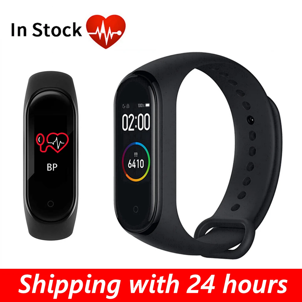 

Fitness Bracelet Band 4 Fitness Tracker Pedometer Heart Rate Monitor Waterproof Smart Bracelet 4 For Mi Band Android IOS