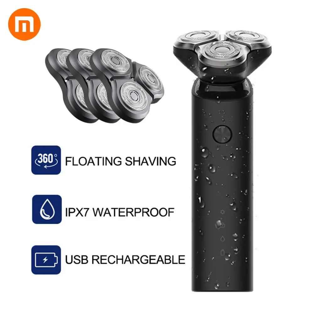 

Xiaomi Mijia Electric Shaving Razor for Men Dry Wet Shaving Machine Beard Trimmer Rechargeable Main-Sub Dual Blade Turbo + Mode