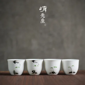 

Jindezhen Hand Freehand Glaze Down Painted Pottery Porcelain Master Cup Single Cup Kungfu Online Teacup Sip Tea Cup Personal