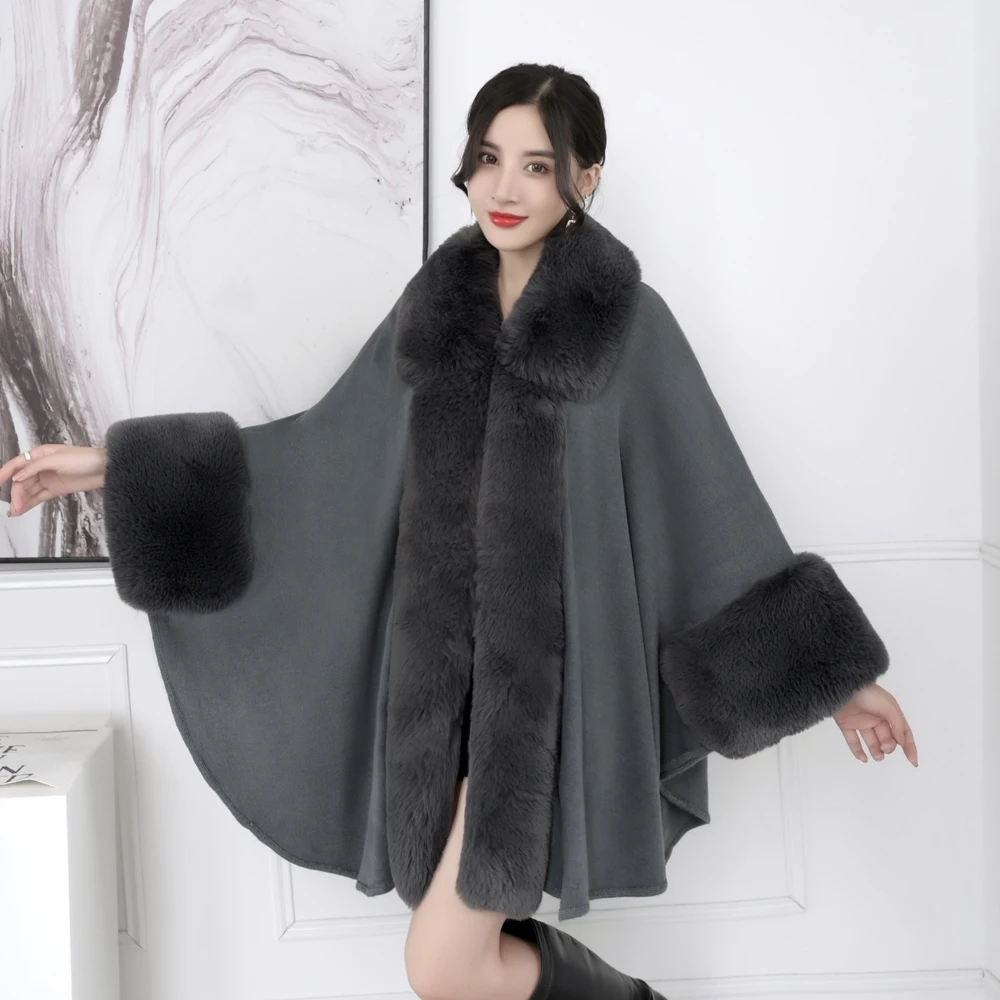 herliptoConvertible Faux 程よい Fur Tippet Coat