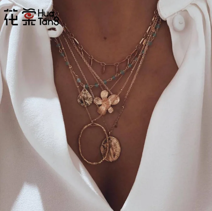 Женское винтажное ожерелье с подвеской в виде цветка | Украшения и аксессуары