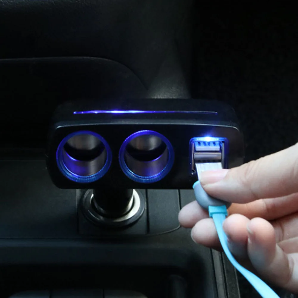 3.1A автомобильное зарядное устройство двойной USB прикуриватель Разъем DC12V/24 V Универсальный