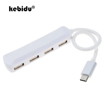 

kebidu USB 3.1 to USB 2.0 Type c Hub 4 Port Connector Splitter Adapter For Macbook Pro PC Laptop Desktop Phone Tablet Newest