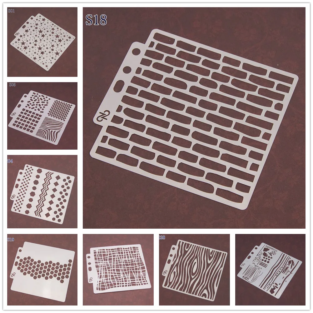 Трафареты для скрапбукинга геометрические 26 видов | Дом и сад