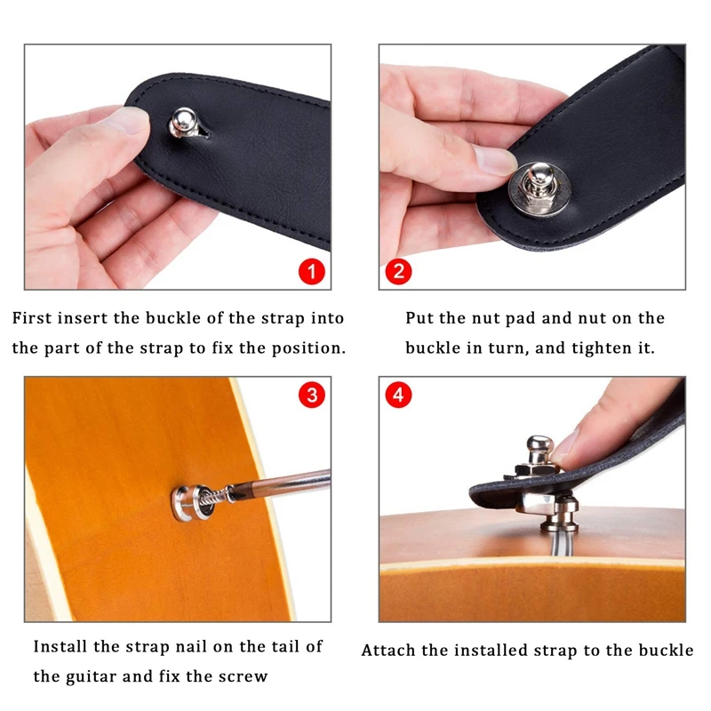 SEWS-6Pcs фиксаторы для гитарных ремней и кнопок, Нескользящие защитные ремешки для гитарных басов