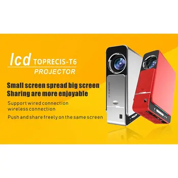 

T6 Full Hd Led Projector 4K 3500 Lumens Hdmi Usb 1080P Portable Cinema Beamer Wired Same Screen Wifi Projector