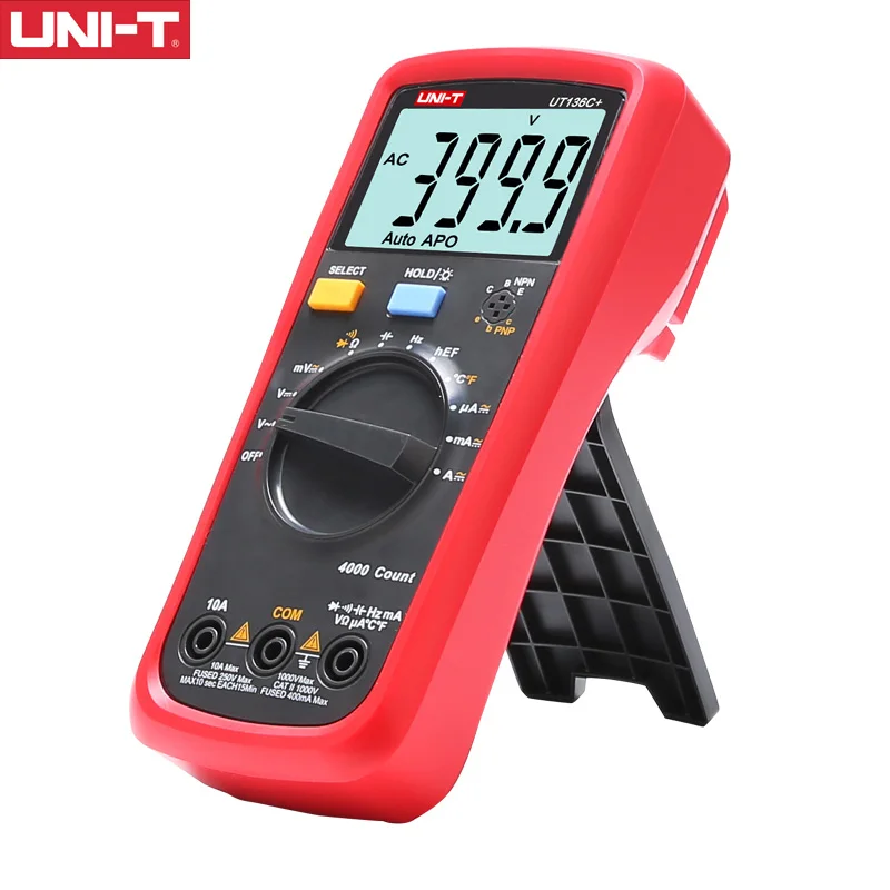 UNI T UT136B + UT136C цифровой мультиметр с автоматическим выключением переменного тока