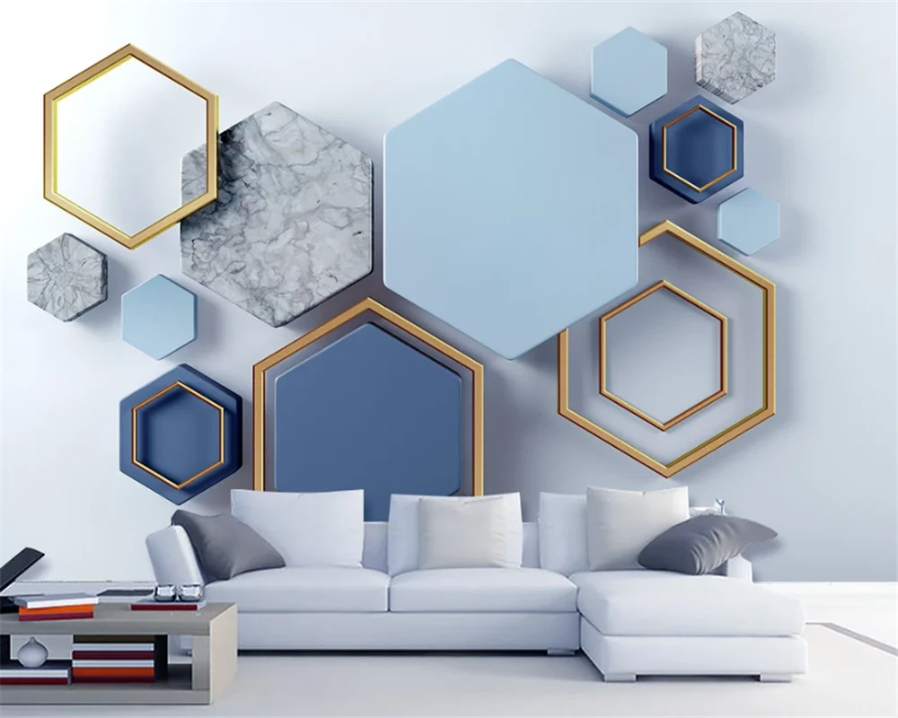 3D обои beibehang на заказ настенные 3d Современная Минималистичная Геометрическая
