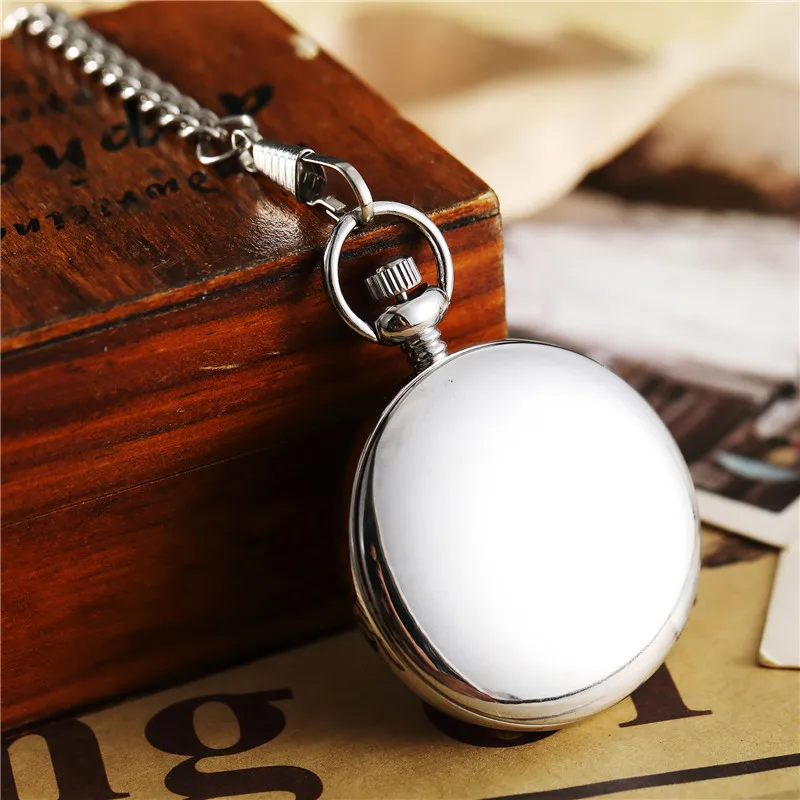 Vintage Steampunk Small Crown Mechanical Pocket Watch Hand Wind Sliver Golden Male Hollow Fob Chain Clock Reloj de bolsillo