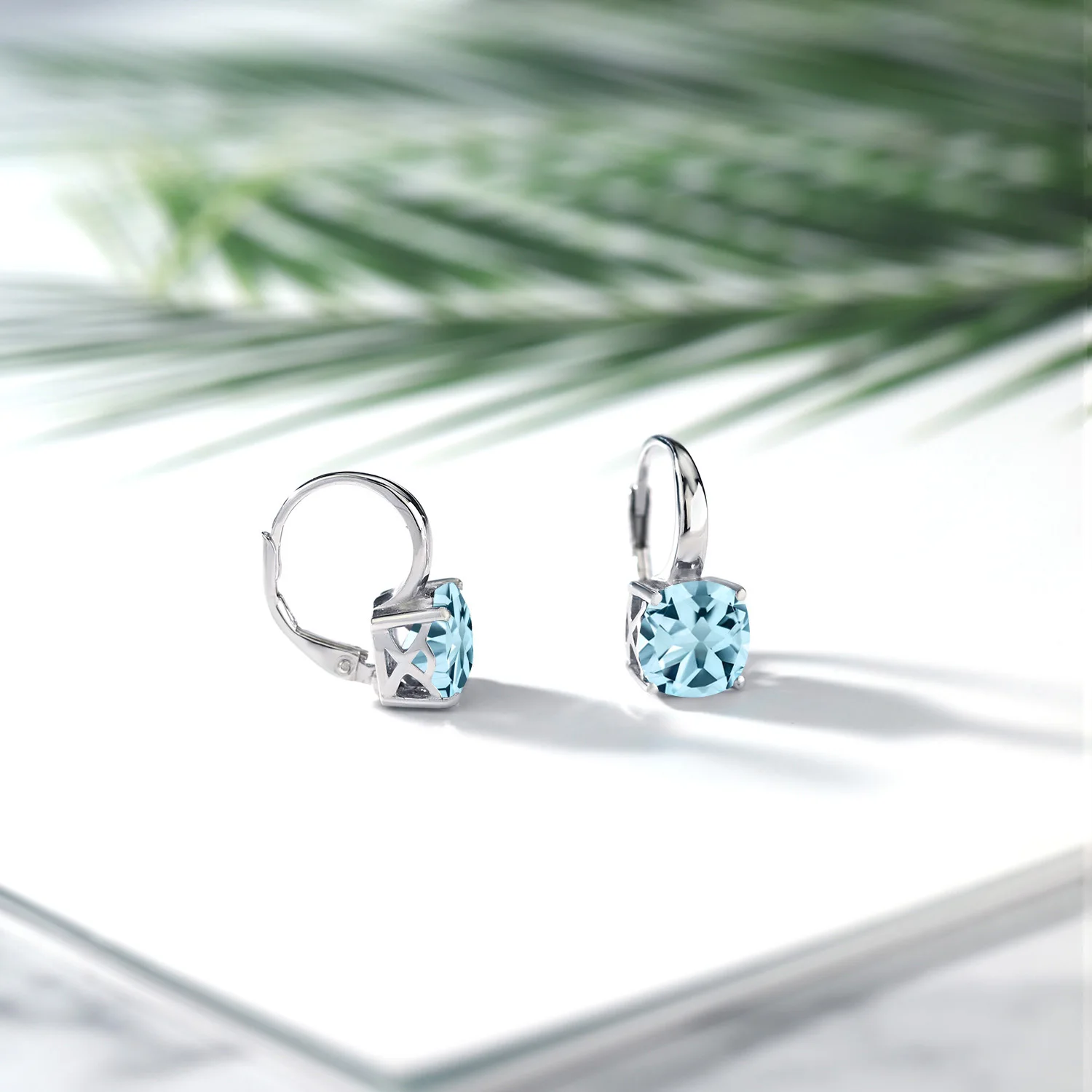 Женские серьги GemStoneKing элегантные из стерлингового серебра 925 пробы с небесно