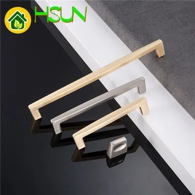 

Drawer Cabinet Door Handle Silver Gold Wire Drawing Cupboard Wardrobe Handle Door Knobs Pull Furniture Hardware Parts