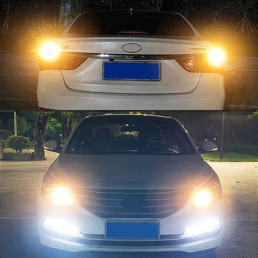 1PCS P21W LED 1156 BA15S PY21W BAU15S 35SMD Car Reserve Lamp Auto Styling Brake Light Turn Signal Bulb 12V License Plate Lights