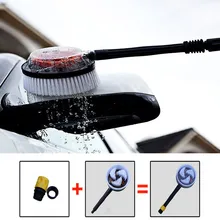 1 комплект Автоматическая Автомобильная щетка из вспененного материала, профессиональный спрей для мытья пены, вращающаяся щетка, Портативные Автоматические чистящие инструменты, переключатель для мытья воды