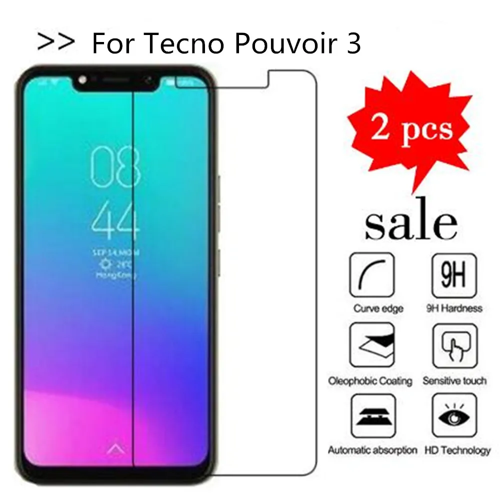 For Tecno Pouvoir 3 Tempered Glass 9H High Quality Protective Film Explosion-proof Screen Protector | Мобильные телефоны и