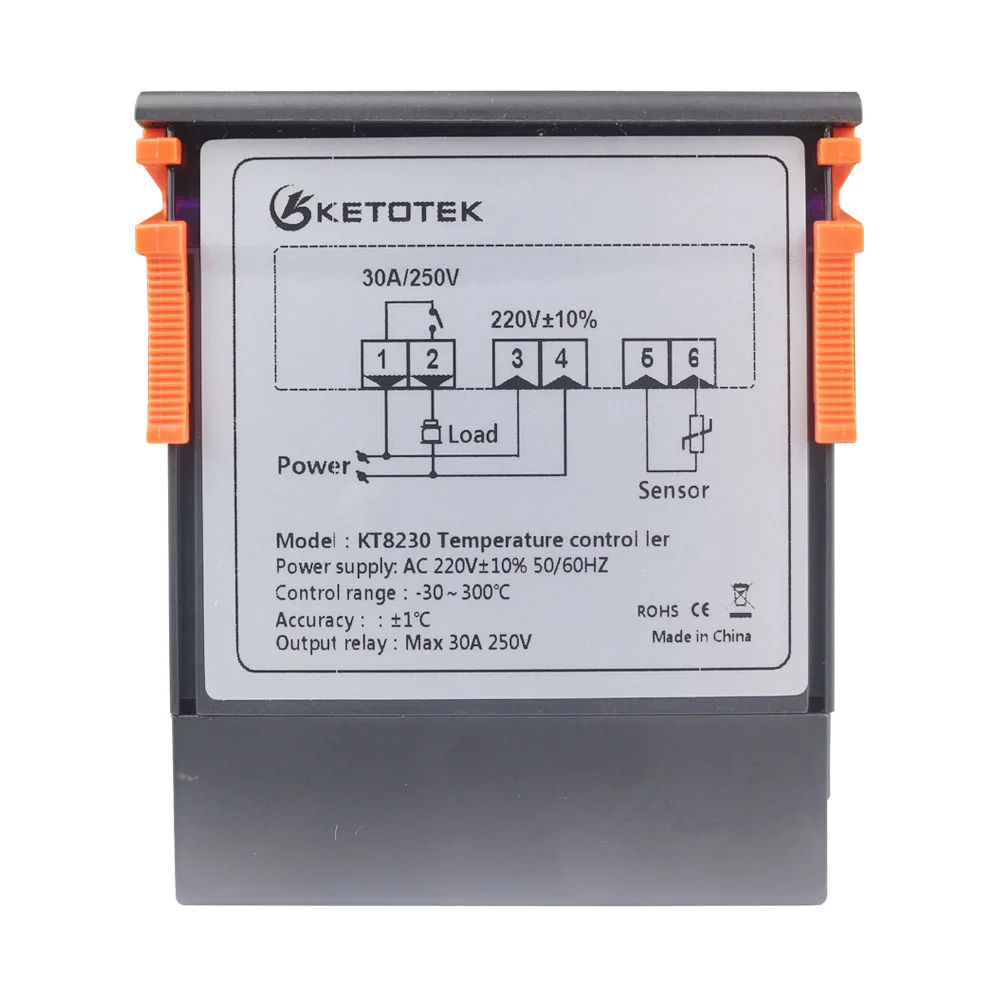 KT8230 220V/30A цифровой Температура Регулятор Термостат 30 ~ 300C с NTC Сенсор|regulate mp3|thermostat