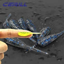 

Lot 50 Cerill Shiner Worm Bait Soft Fishing Lure Insect Silicone Artificial Needle Tail Wobblers Carp Bass Jig Swimbait Tackle