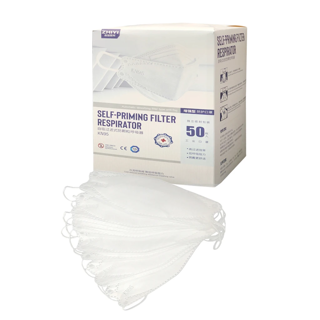 

50 Disposable KN95 Mouth Mask Face Cover 95% Filtration Mask Respirator Disposable Mask KN95 Face Mask Non-woven Protective Mask