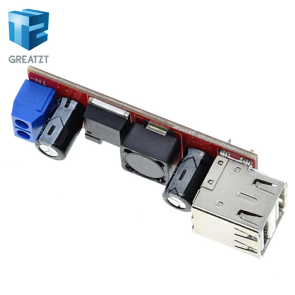 Понижающий модуль преобразователя GREATZT постоянного тока 6 В 40 в 5 3 А с двойной USB