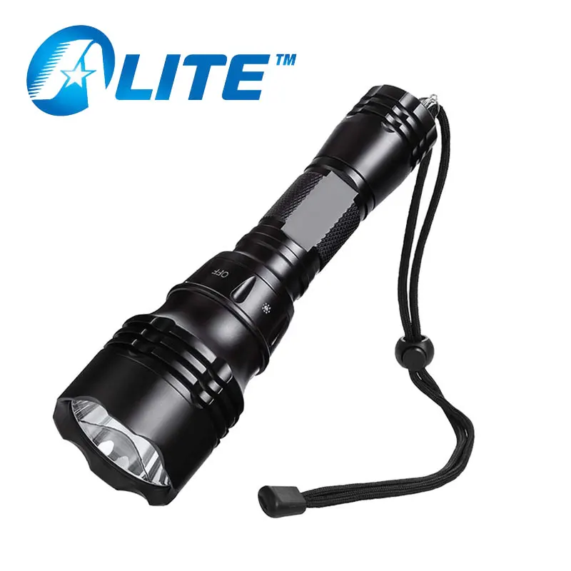 

TMWT Hot Sale Super Bright Underwater searchlight Diving Flashlight LED 2000LM 10W T6 18650 Battery UV 395NM Black Diving Light