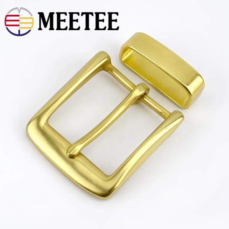 Meetee 1/3 шт. 40 мм твёрдая латунная пряжка для Для мужчин Для женщин металлической пряжкой пояс для головы; большие размеры 38-39 мм, Фурнитура для бижутерии, кожа карандаш, Женские джинсы-карандаш, аксессуары