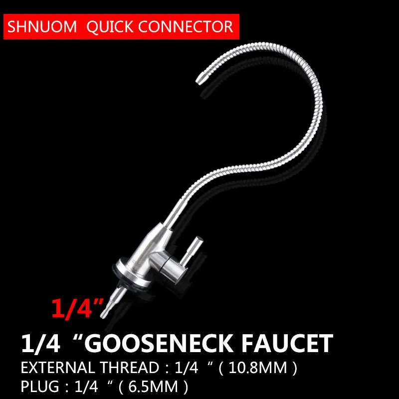 Universal Gooseneck Purificador de Água Torneira Osmose Reversa Filtro de Água Potável Aço Inoxidável pe Quick Connect