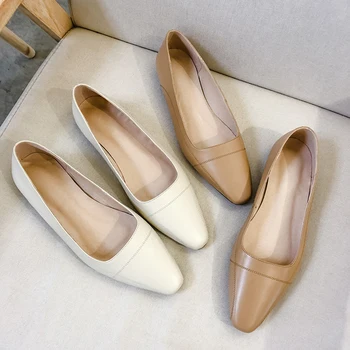 

Women's genuine leather slip-on ballet flats leisure soft comfortable espadrilles high quality moccasins ballerians shoes women