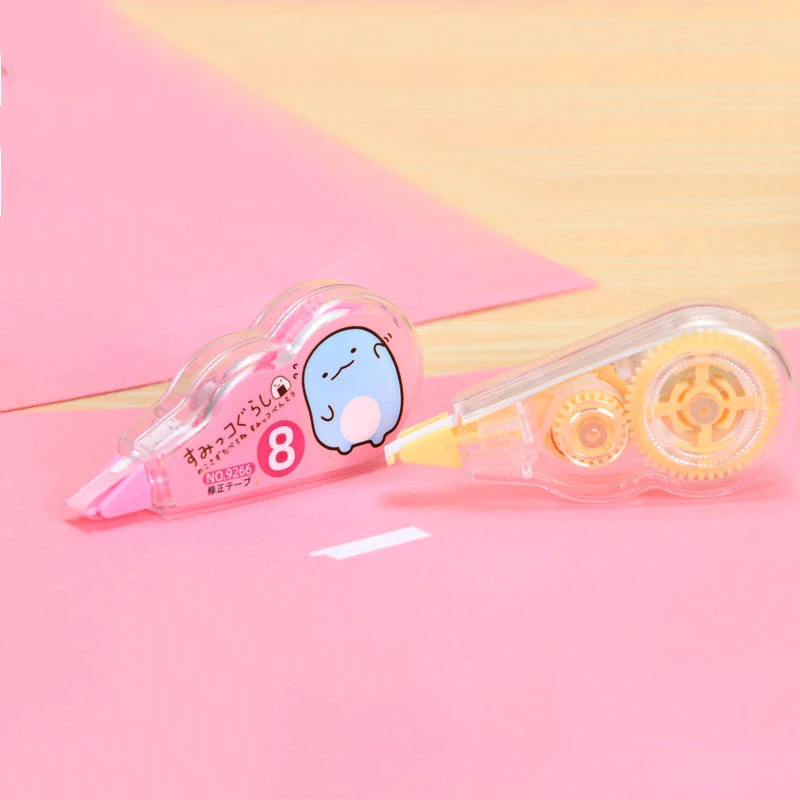 4 шт./компл. 5 мм* 3 м Kawaii Sumikko Корректирующая лента милые ленты с рисунком школа письменный корректор инструмент канцелярские принадлежности канцелярские товары