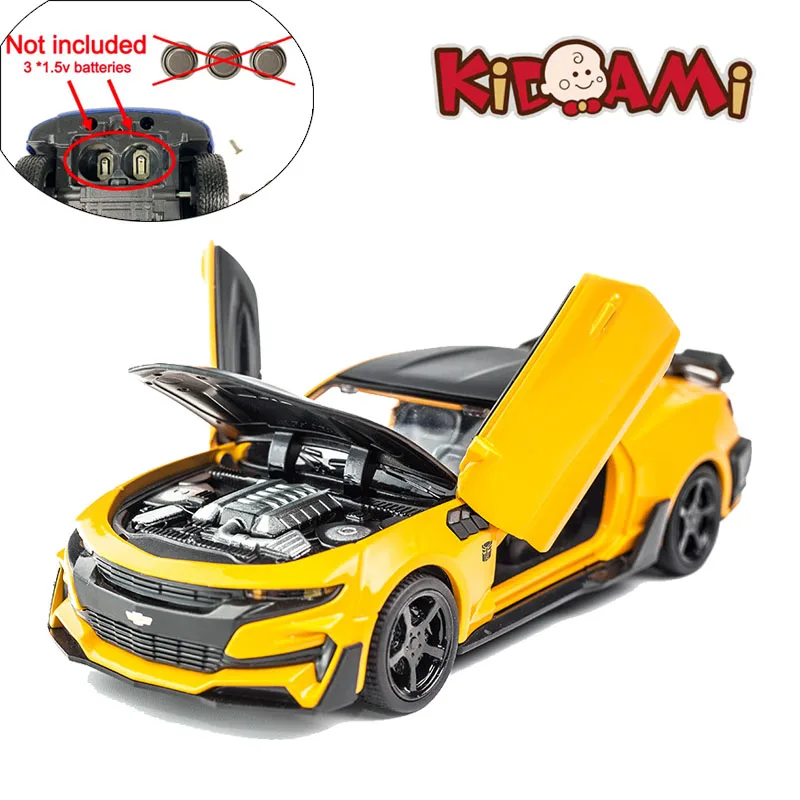 KIDAMI 1:32 литой модельный автомобиль из сплава Camaro/GT/G65/LP770-4, высокое моделирование, оттягивающие колеса, игрушки для детей, коллекция подарков - Цвет: Camaro Yellow