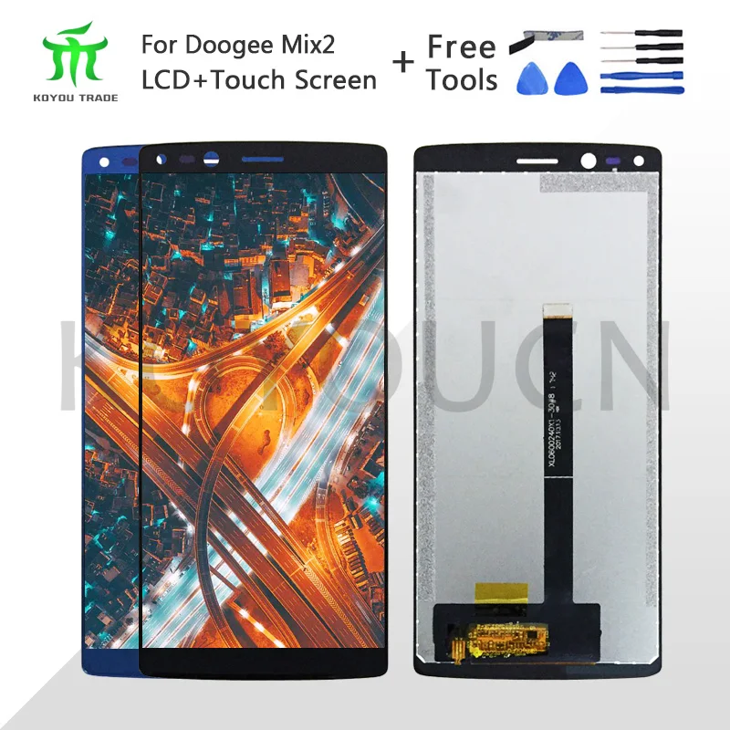 

Original Quality For Doogee Mix 2 LCD Display+Touch Screen 5.99" For Doogee Mix2 Mobile Phone Accessory With Tools And Adhesive