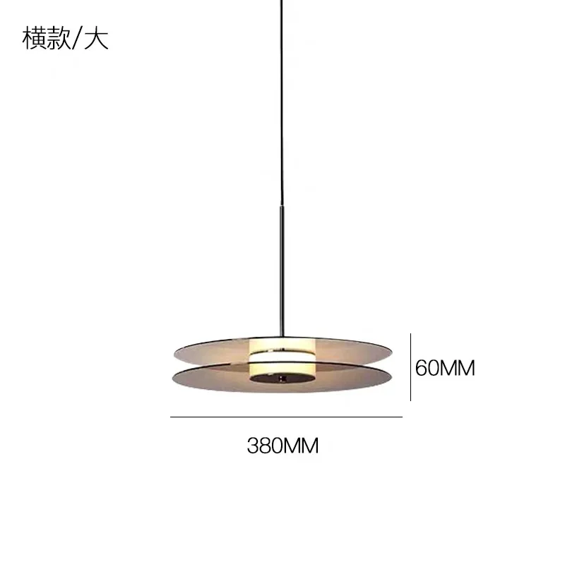 Diameter 38cm - A Скандинавский светодиодный подвесной светильник ультра-тонкий круглый стеклянный подходит для гостиной спальни подвесной светильник кафе бар светильники Освещение - Цвет корпуса: Diameter 38cm - A