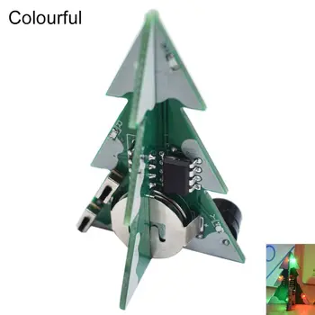 

DIY Electronic Kit 3D Christmas Tree LED Flash Kit Three-Dimensional Colorful RGB LED Circuit Fun Suite Christmas Gift