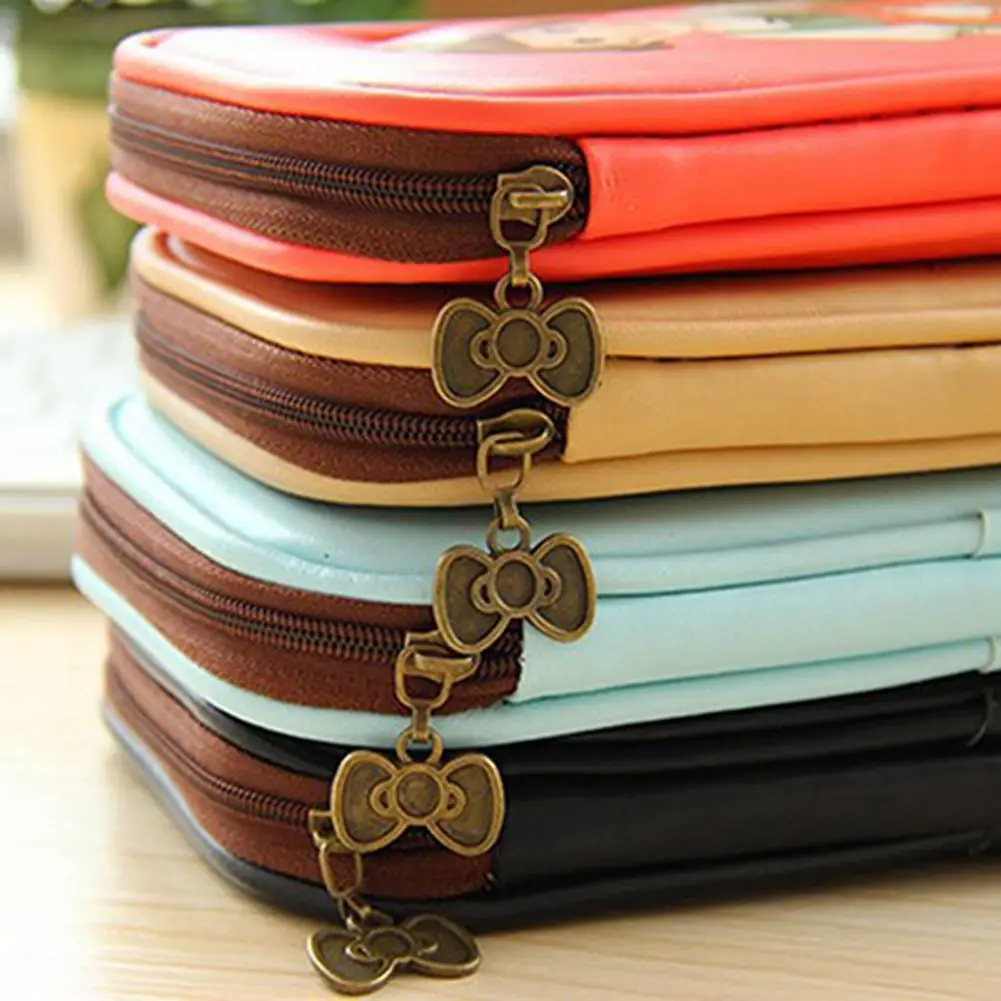 Women Cute Cartoon Doll Girl Pattern Pen Pencil Case Bag Cosmetic Makeup Bag