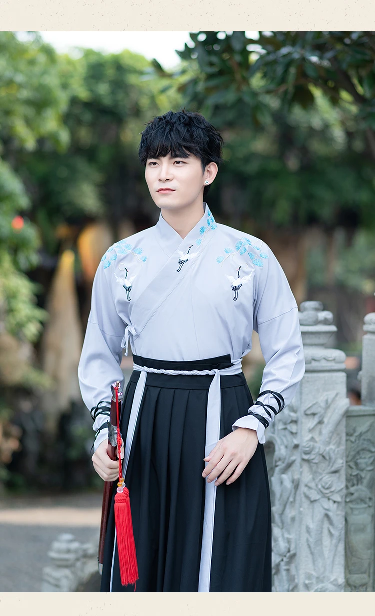 Повседневный улучшенного качества Hanfu Men'S древние женщины китайская Фея элегантный Косплей Китайский народный танец одежда традиционный костюм в стиле Тан DL4189