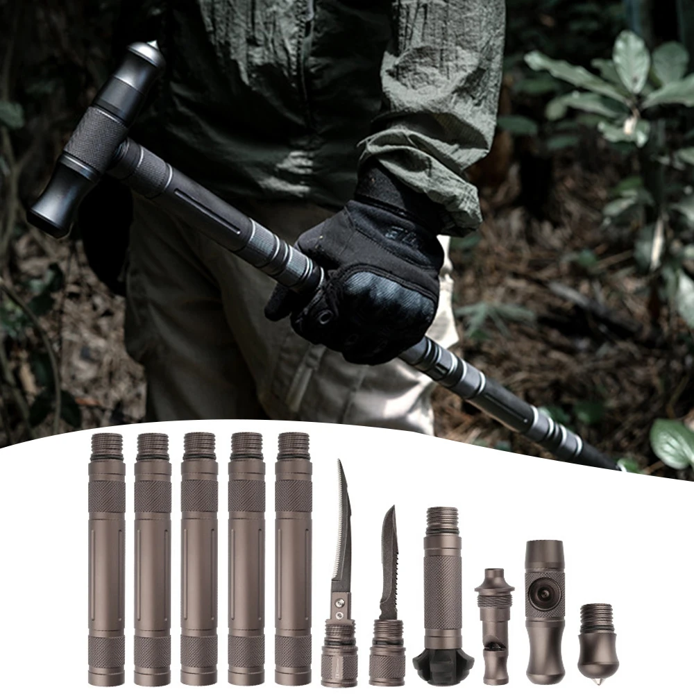 Trekking Poles Walking Outdoor Camping Self Defense Stick Safety Multi-Functional Home Rod Hiking Survival Tool | Спорт и