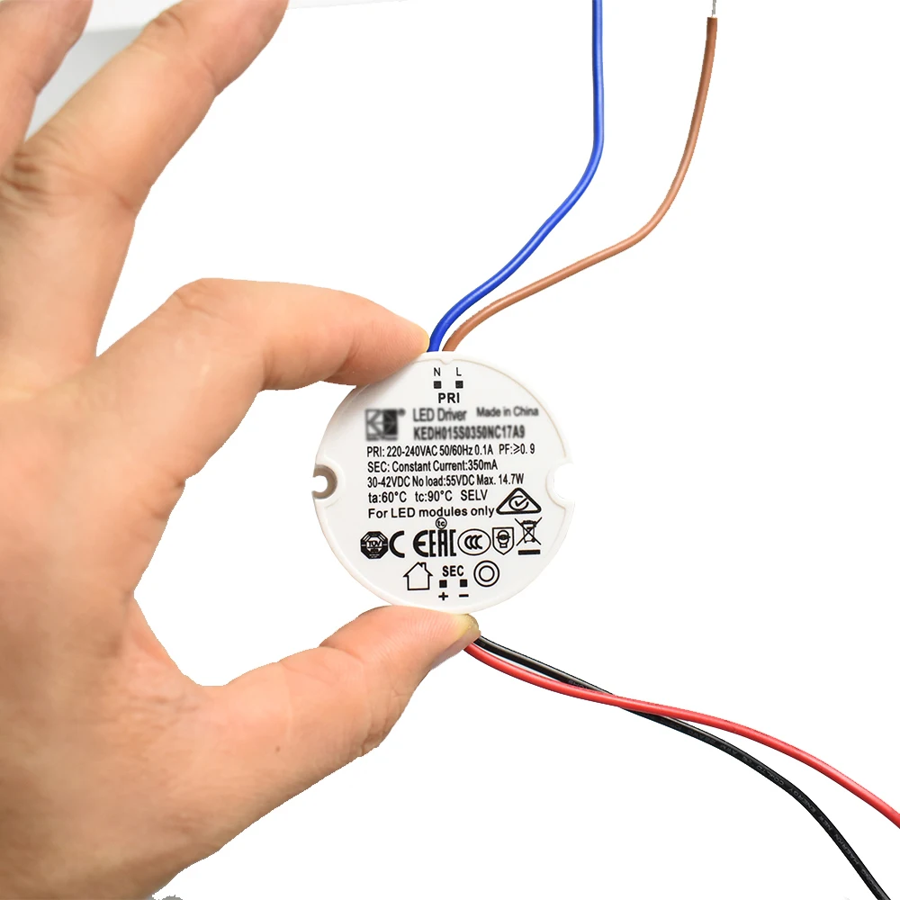 10W12WDimmableRoundLEDTransformerTrailingEdgeDimmingPendantLampDriver350mA15W