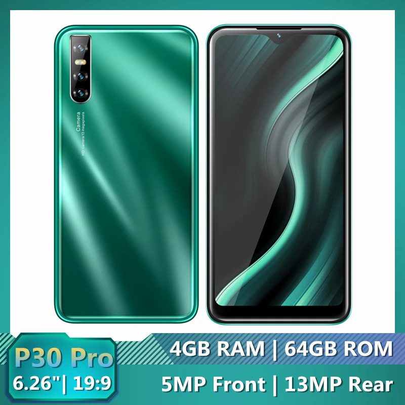 Оригинальные смартфоны P30 Pro 4 ГБ ОЗУ 64 Гб ПЗУ 13 МП 6 26 дюймов водосберегающее лицо