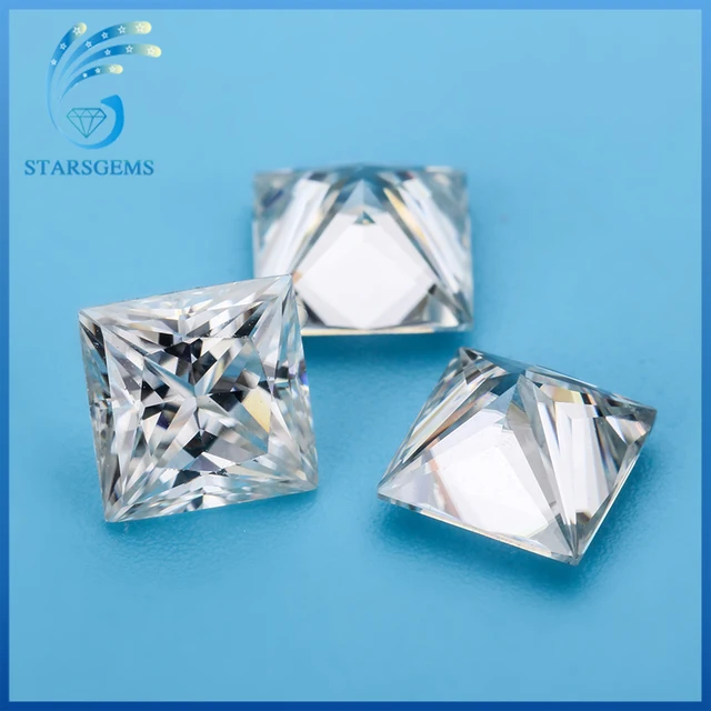 US $219.00 Starsgem positive quality squqre moissanite loose stone jewelry setting