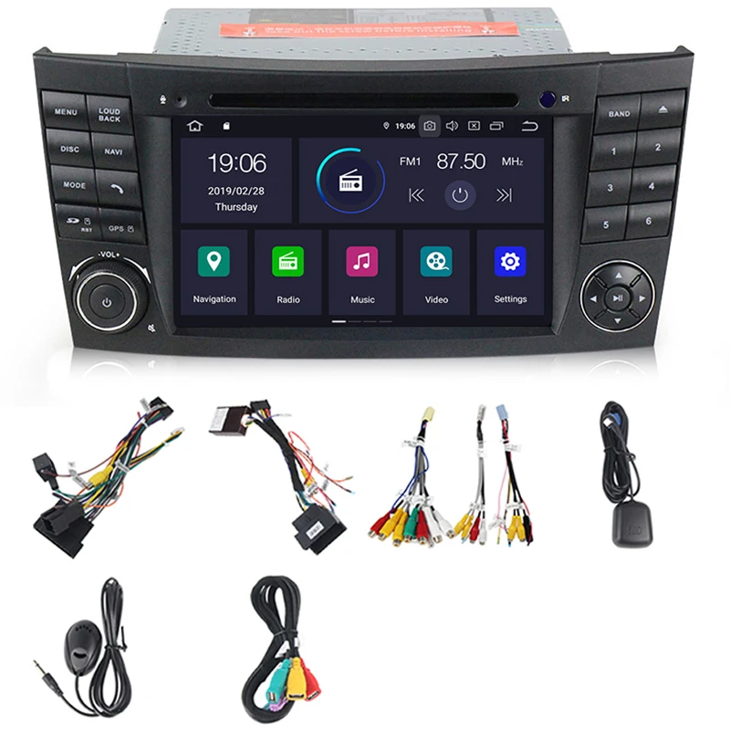 Perfect DSP IPS 4G 64G Android 9.0 2 Din Car DVD Player for Mercedes Benz E-Class W211 E200 E220 E300 E350 E240 E270 E280 CLS CLASS W219 0