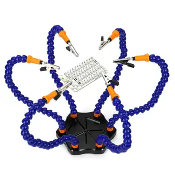 

Soldering Holder Electronic Welding Magnifier Desktop 6PC Flexible Soldering Arm Solder Holder Station Repair Hand Tool