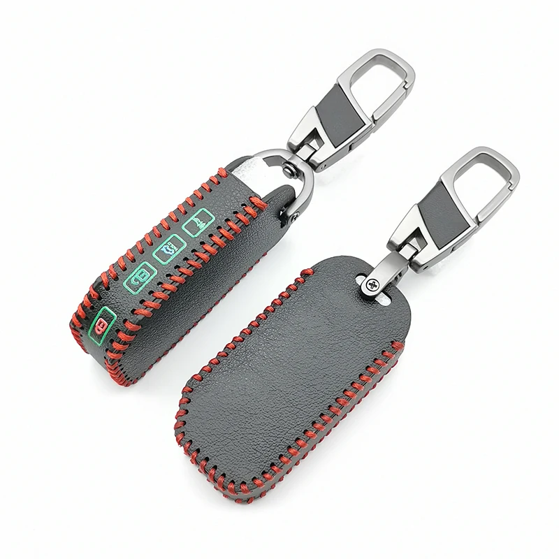 Стиль светящийся кожаный чехол для ключей Kia Sportage R Stinger дистанционный Sorento Cerato 4 кнопки умный ключ сумка