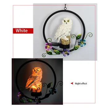 

Pathway Solar Light Patio Decoration Owl Shape Weather Resistance Auto On Off Garden Ornament Rustproof With Lanyard Outdoor